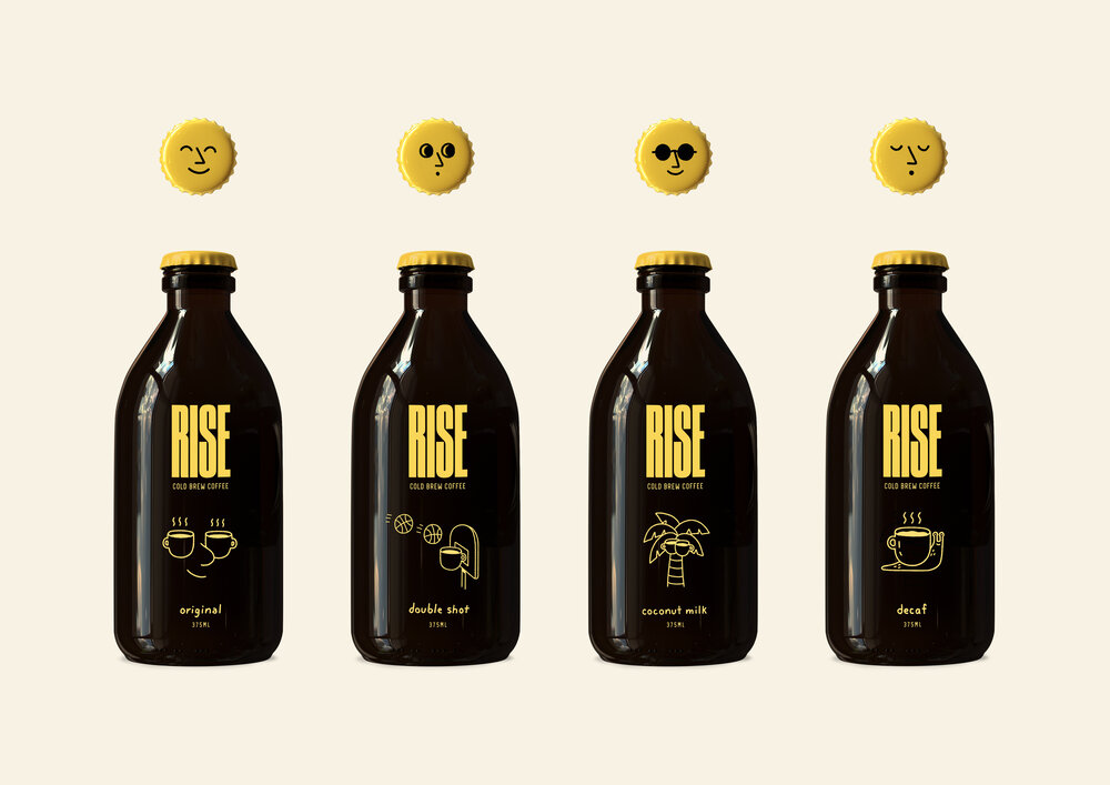 Rise Cold Brew Coffee design by John Larigakis