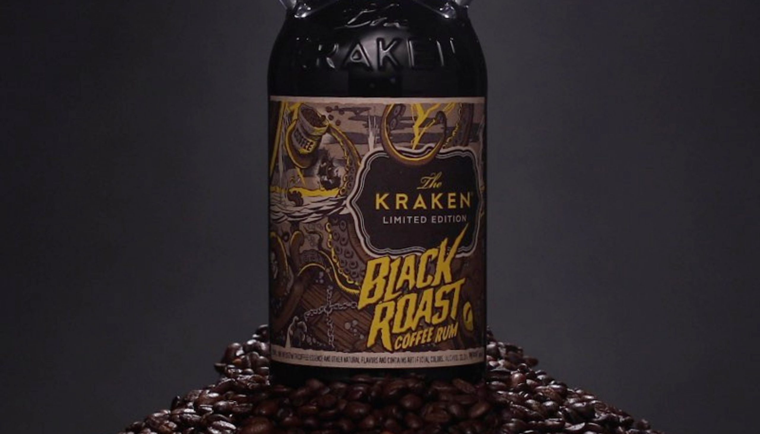 Get your tentacles on this Kraken Black Roast Coffee Rum (with dark branding by Stranger & Stranger)