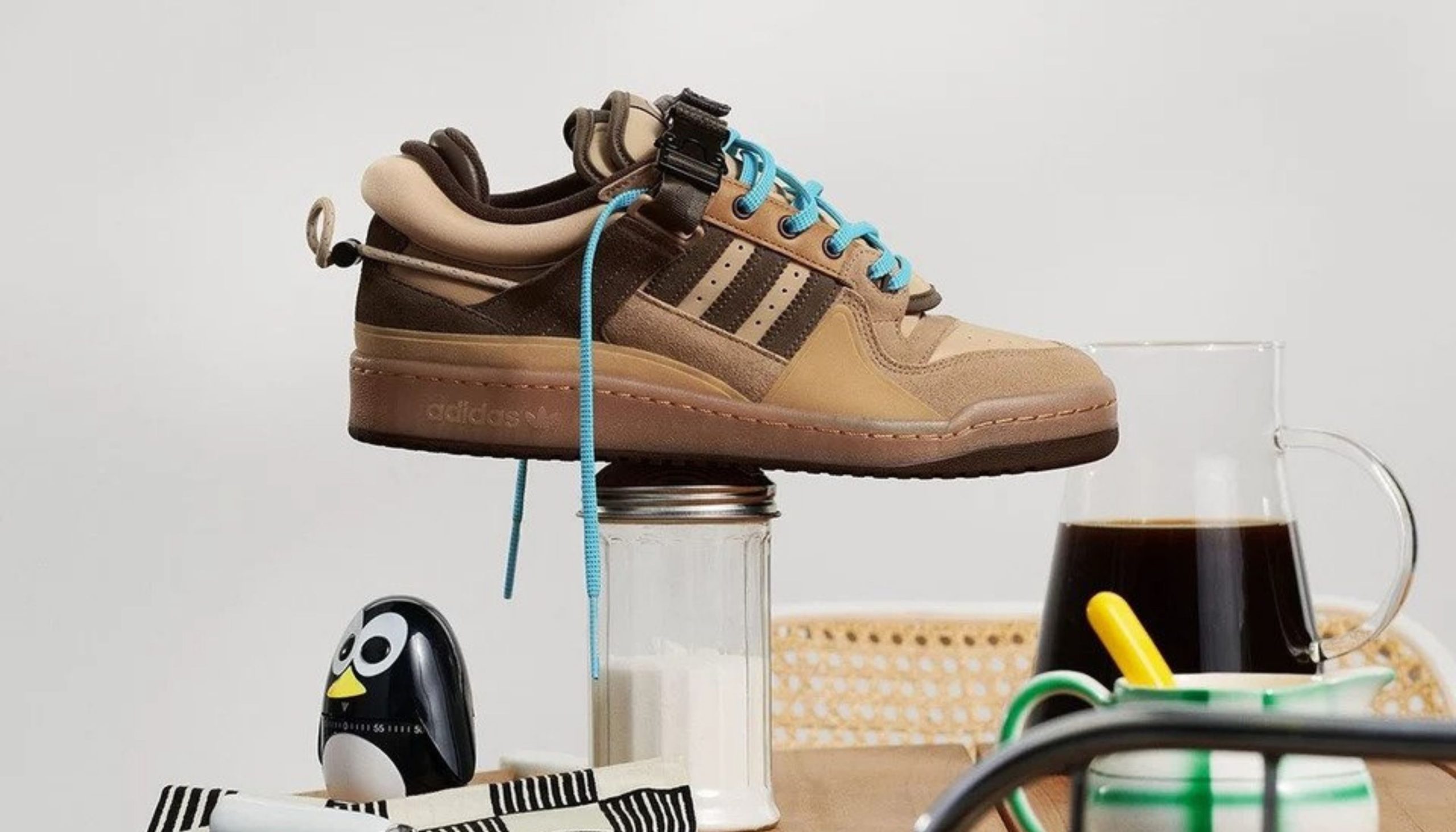 Adidas pull the shots with the Bad Bunny Forum First Cafe Shoes